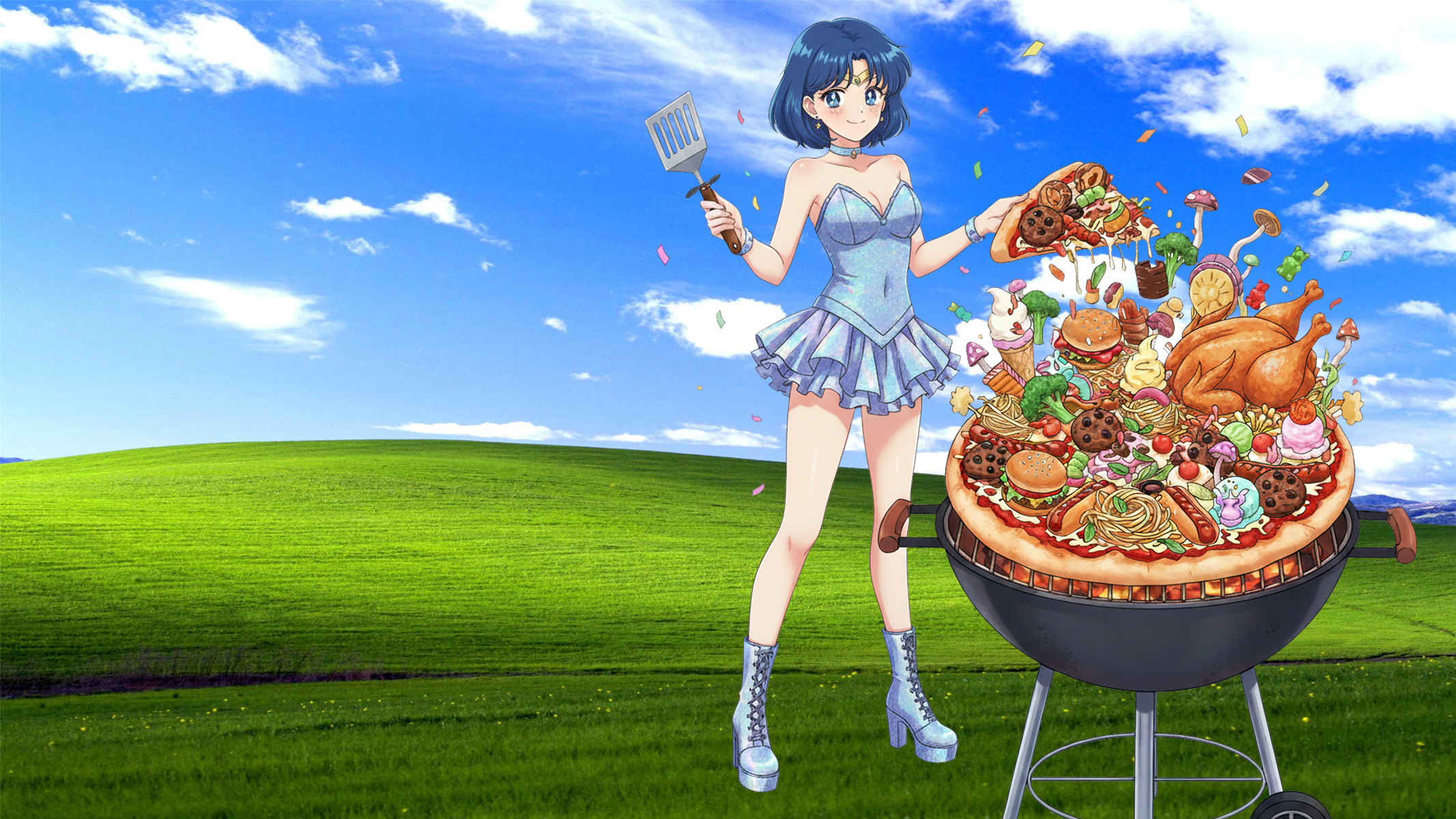 Pizza mit allem Möglichen…