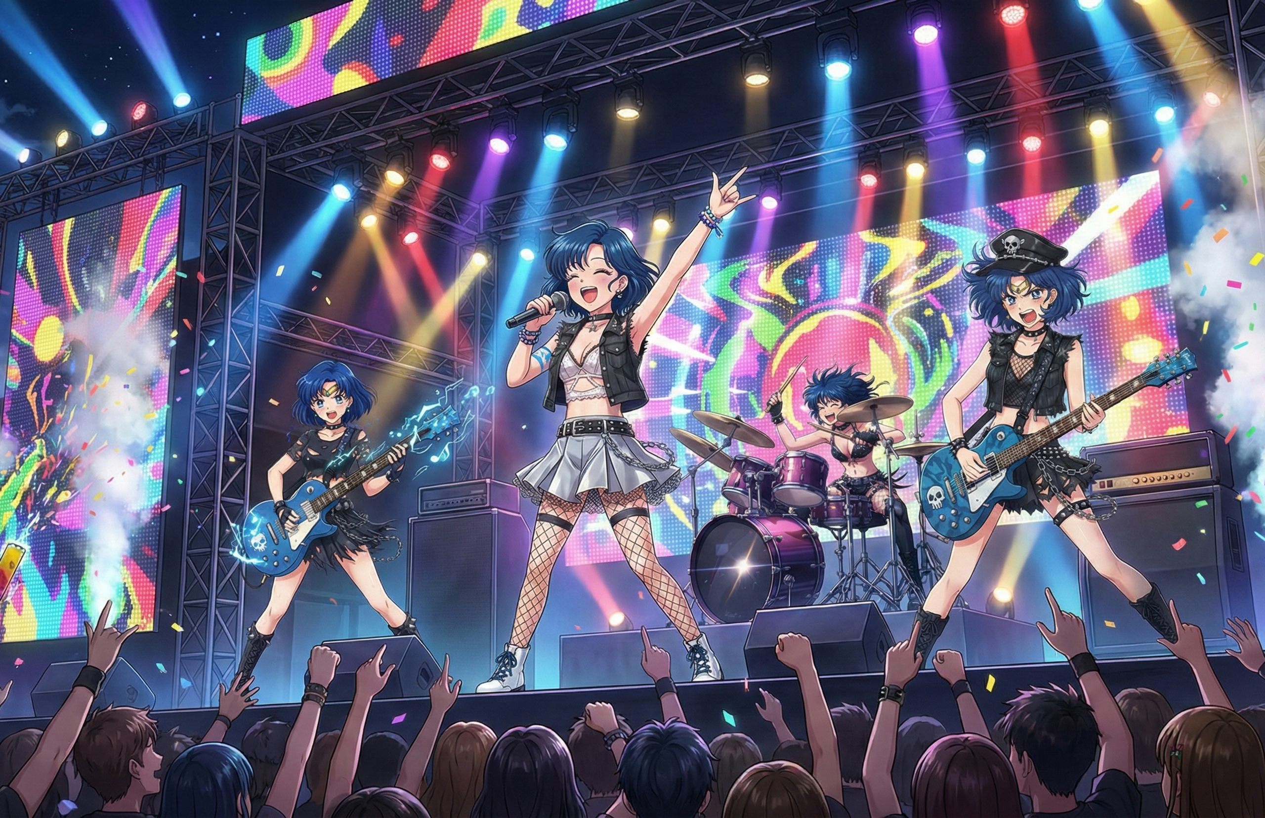 Rockkonzert des Ami-chan-Quartetts